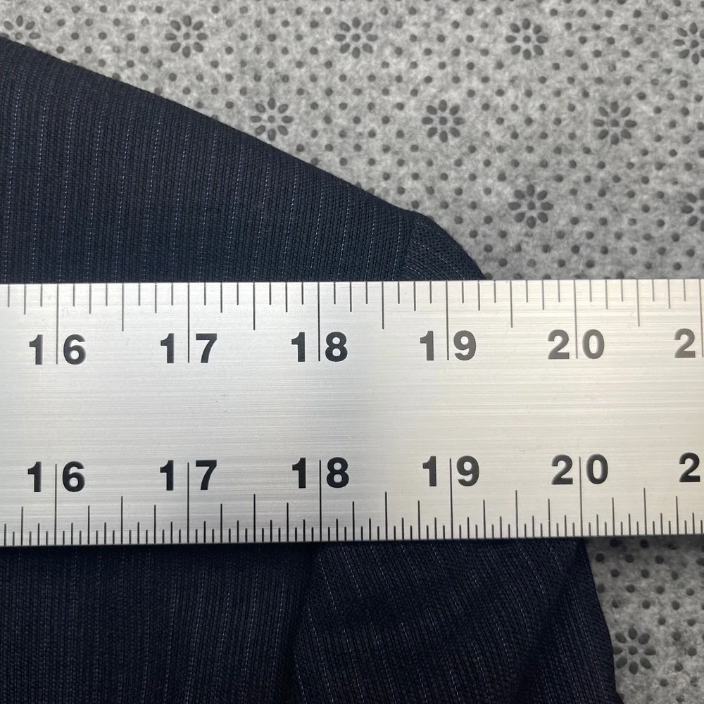 Gianni Versace Couture Mens Black Purple Pinstripe Wool Suit 42R W30xL30 - FLAW